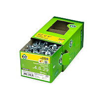 Саморез 4.8 x 29 мм кровельный со сверлом PT1 и резиновой прокладкой, цинк, 250 шт. ЕКТ