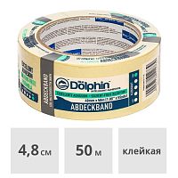 Лента малярная желтая Blue Dolphin 48 мм х 50 м