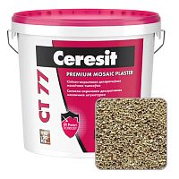 Штукатурка мозаичная силикон-акриловая Ceresit CT 77, SIERRA 2, 25 кг