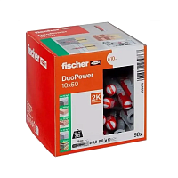 Дюбель распорный универсальный 10 x 50 мм (50 шт.) Fischer DUOPOWER (535456K)