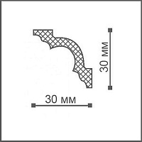 Плинтус потолочный NMC DECOPLINTUS 30 х 30 мм х 2 м, профиль MA, белый
