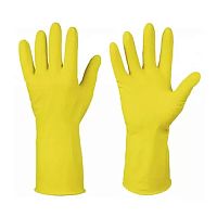 Перчатки хозяйственные латексные желтые, размер XL