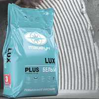 Клей для плитки усиленной фиксации Lux Plus БЕЛЫЙ, 5 кг