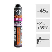 Клей-пена полиуретановая профессиональная всесезонная PROFPUR, 750мл (выход до 45л)