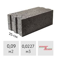 Блок керамзитобетонный 250 x 185 х 490 мм ТермоКомфорт (до 5% колотые)