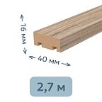 Интерьерная рейка МДФ STELLA Бриона Дуб Винтаж 16 x 40 x 2700 мм