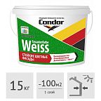 Краска фасадная акриловая Condor Fassadenfarbe-Weiss, 15 кг