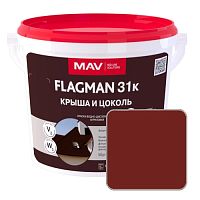 Краска MAV FLAGMAN 31к крыша и цоколь черешня матовая, 3 л