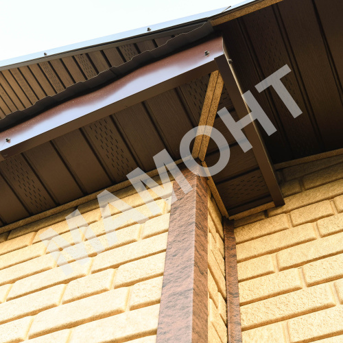 Софит с частичной перфорацией Ю-пласт Classic 3 м, Коричневый