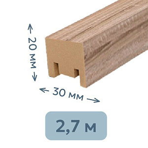 Интерьерная рейка МДФ STELLA Милана Дуб Винтаж 20 x 30 x 2700 мм