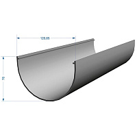 Желоб Docke Premium ПВХ 120 мм х 3 м, графит (RAL 7024)