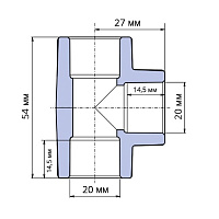 Тройник ПП Wavin Ekoplastik