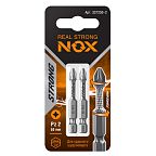 Биты крестообразные PZ2 50 мм торсионные (2 шт.) NOX STRONG (337250-2)