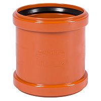 Муфта двойная ПВХ для наружной канализации KGMM