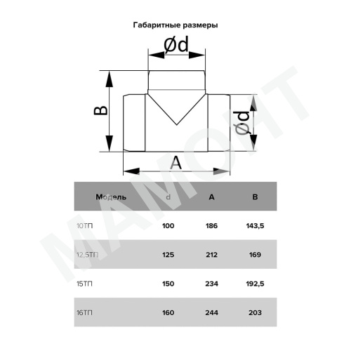 Соединитель (тройник) для круглых каналов ERA - Фото 2