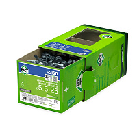 Саморез 5.5 x 25 мм кровельный со сверлом PT3 и резиновой прокладкой, RAL 7016, 250 шт. ЕКТ