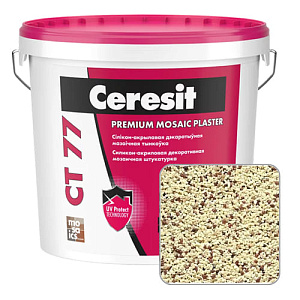 Штукатурка мозаичная силикон-акриловая Ceresit CT 77, SIERRA 1, 25 кг