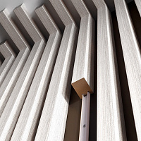 Интерьерная рейка МДФ STELLA Ривьера Дуб Санремо Белый 40*30*2700 мм