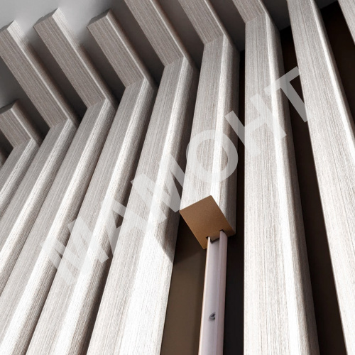 Интерьерная рейка МДФ STELLA Ривьера Дуб Санремо Белый 40 x 30 x 2700 мм - Фото 4