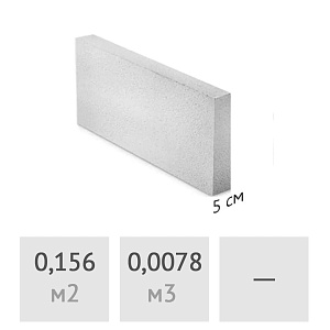 Блок газосиликатный 50 x 250 x 625 мм Могилевский КСИ (до 30% колотые)