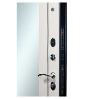 Дверь МАРС 12 Зеркало Антрацит / Эшвайт Промет