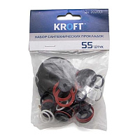 Набор сантехнических прокладок (55 шт.) KROFT (202001)