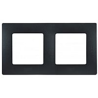 Рамка Legrand ETIKA 2-постовая, антрацит