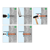 Дюбель рамный с шурупом RD-H 10 x 120 мм цилиндр нейлон ЕКТ (B009549)