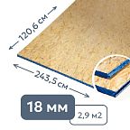 Плита OSB UltraDecor (Kronospan) шип-паз 1206 x 2435 мм (18 мм), РБ