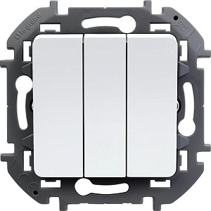 Выключатель Legrand INSPIRIA 3-клавишный, белый