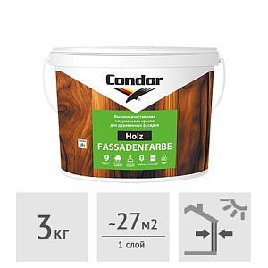 Краска для деревянных фасадов Condor Holz Fassadenfarbe, 3 кг