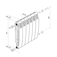 Радиатор биметаллический Royal Thermo Biliner 500 Bianco Traffico (белый)