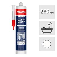 Силиконовый герметик Penosil Premium Sanitary Silicone санитарный белый, 280 мл