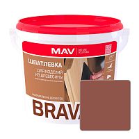 Шпатлевка акриловая MAV BRAVA ACRYL PROFI-1, махагон, 1 л (1,3 кг)