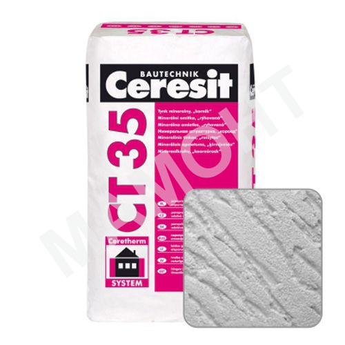 Штукатурка ''короед'' (2.5 мм) Ceresit CT35 под окраску, 25 кг