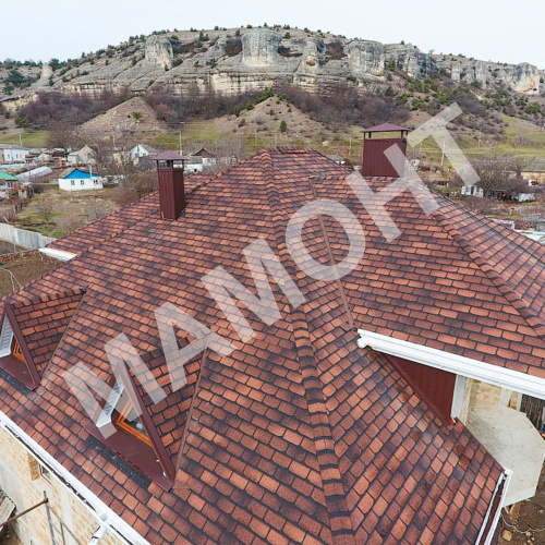 Гибкая черепица Docke PIE PREMIUM Женева кофе, 3,1 м2