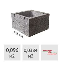 Блок керамзитобетонный для вентканалов 400 x 240 х 400 мм ТермоКомфорт (до 5% колотые)