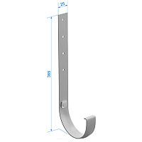 Кронштейн желоба Docke Premium металлический, графит (RAL 7024)