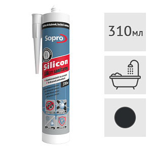 Силиконовый герметик Sopro 061 (90) чёрный, 310 мл