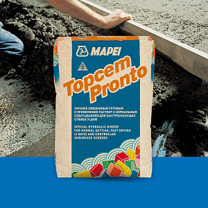 Смесь для стяжки пола цементная быстротвердеющая Mapei Topcem Pronto, 25 кг