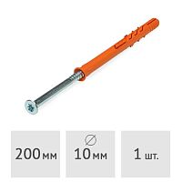 Дюбель рамный с шурупом потай RD-X 10 x 200 мм нейлон ЕКТ (VE012452)