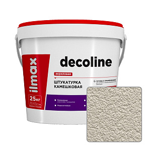 Штукатурка камешковая акриловая ilmax decoline, 1,5 мм, 2722P, 25 кг