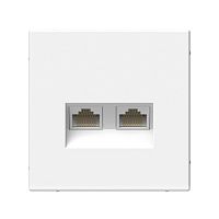 Розетка Systeme Electric ARTGALLERY двойная компьютерная RJ45+RJ45, лотос