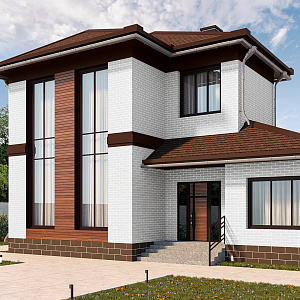 Декоративное покрытие АМК, цвет 002 (бело-серый), имитация кирпича, 9 м2