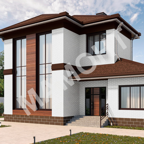 Декоративное покрытие АМК, цвет 002 (бело-серый), имитация кирпича - Фото 2