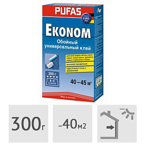 Клей обойный Pufas Эконом универсальный EURO 3000, 300 г
