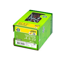 Саморез 4.8 x 29 мм кровельный со сверлом PT1 и резиновой прокладкой, RAL 3005, 250 шт. ЕКТ