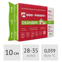 Минеральная вата в плитах 10 см Роквул Лайт Баттс Скандик 2,88 м2