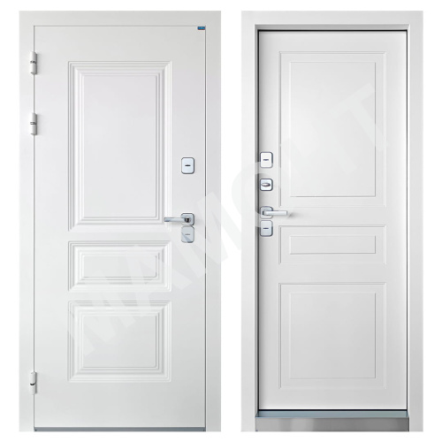Дверь ВИНТЕР Муар белый / Эмалит белый Промет