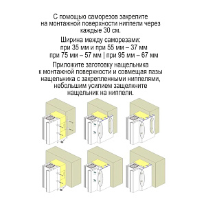 Наличник жесткий на клипсах 75 мм, 3 м